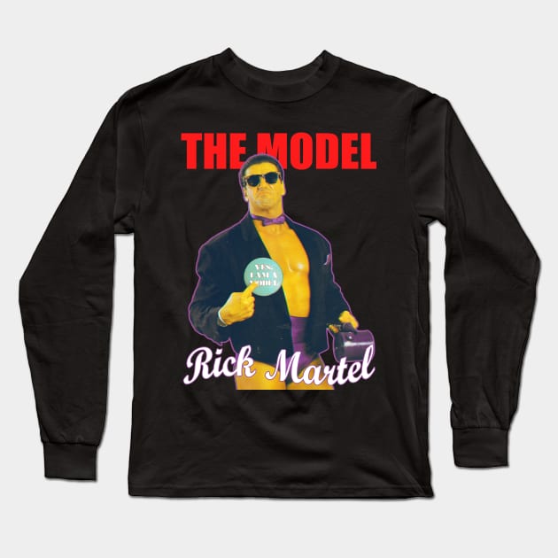 Rick Martel, The Model Long Sleeve T-Shirt by RetroVania